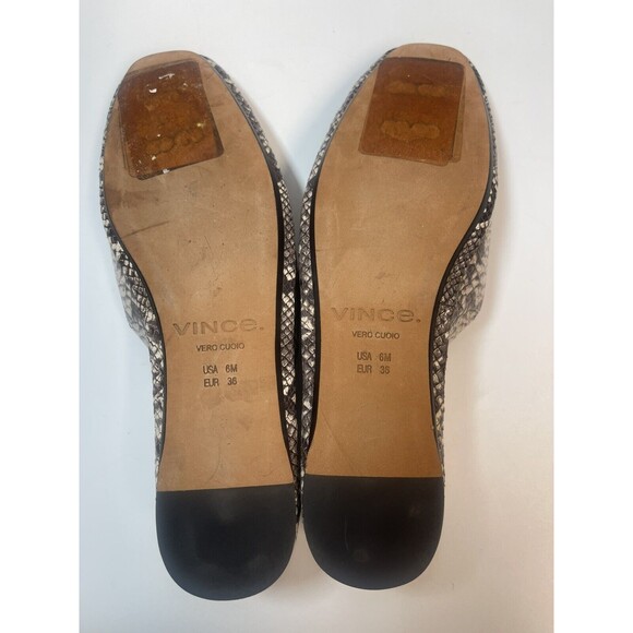 Vince Paz Snake Print Leather Slip On Flat Sz 6 - Picture 8 of 8